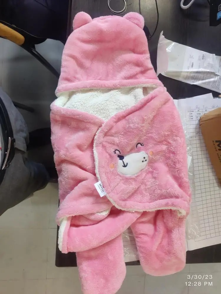 Baby Wrapper for New Born | Baby Swaddling Wrapper | 4-in-1 All Season AC Blanket cum Sleeping Bag for Baby 0-6 Months - Light Pink & Mint Green