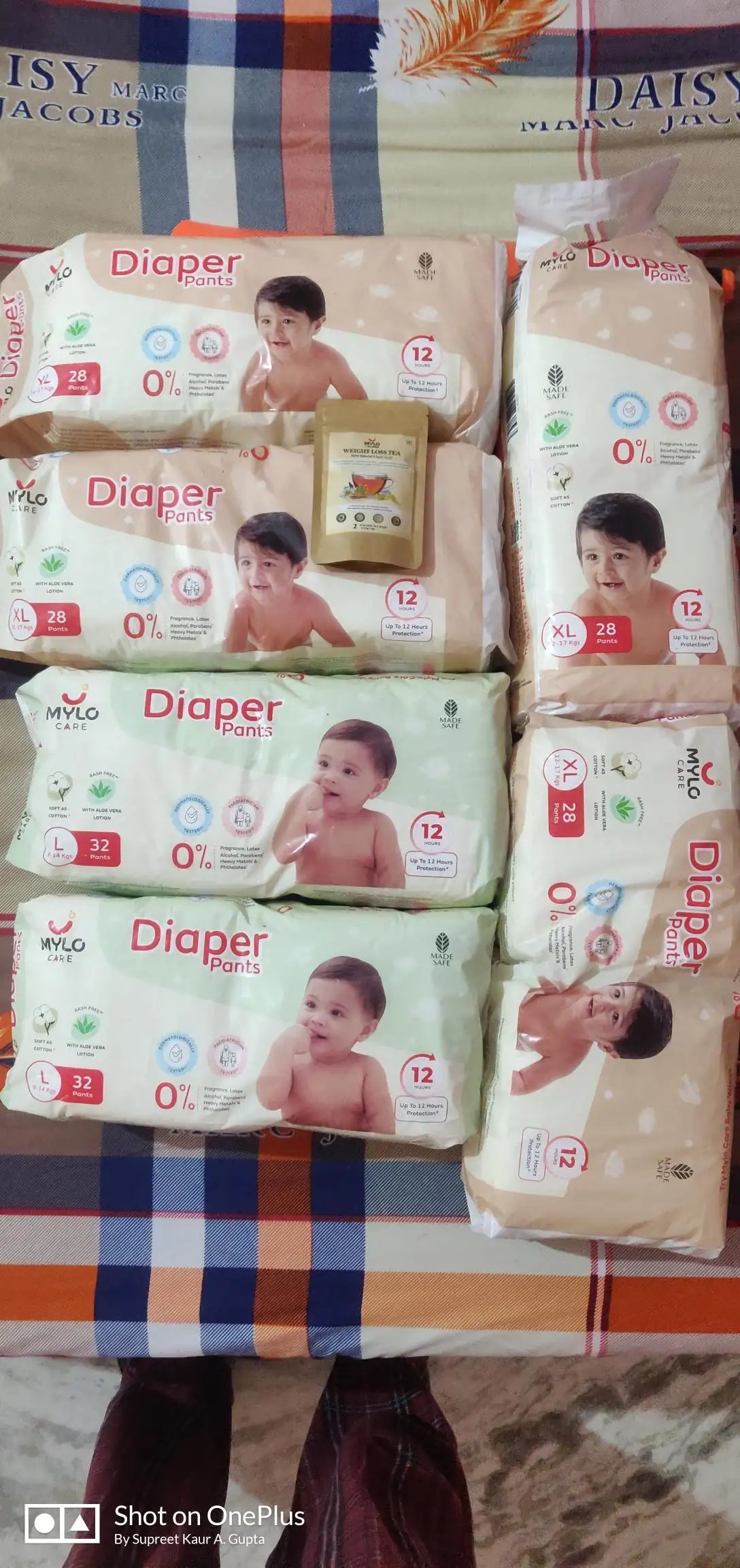 Mylo Baby New Born Diaper Pants | Up to 5Kgs | with Wetness Indicator | 92 Count
