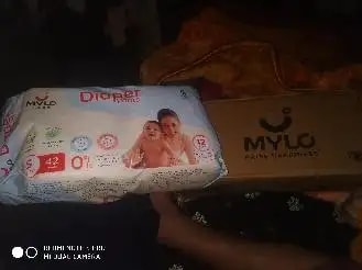 Mylo Baby New Born Diaper Pants | Up to 5Kgs | with Wetness Indicator | 92 Count