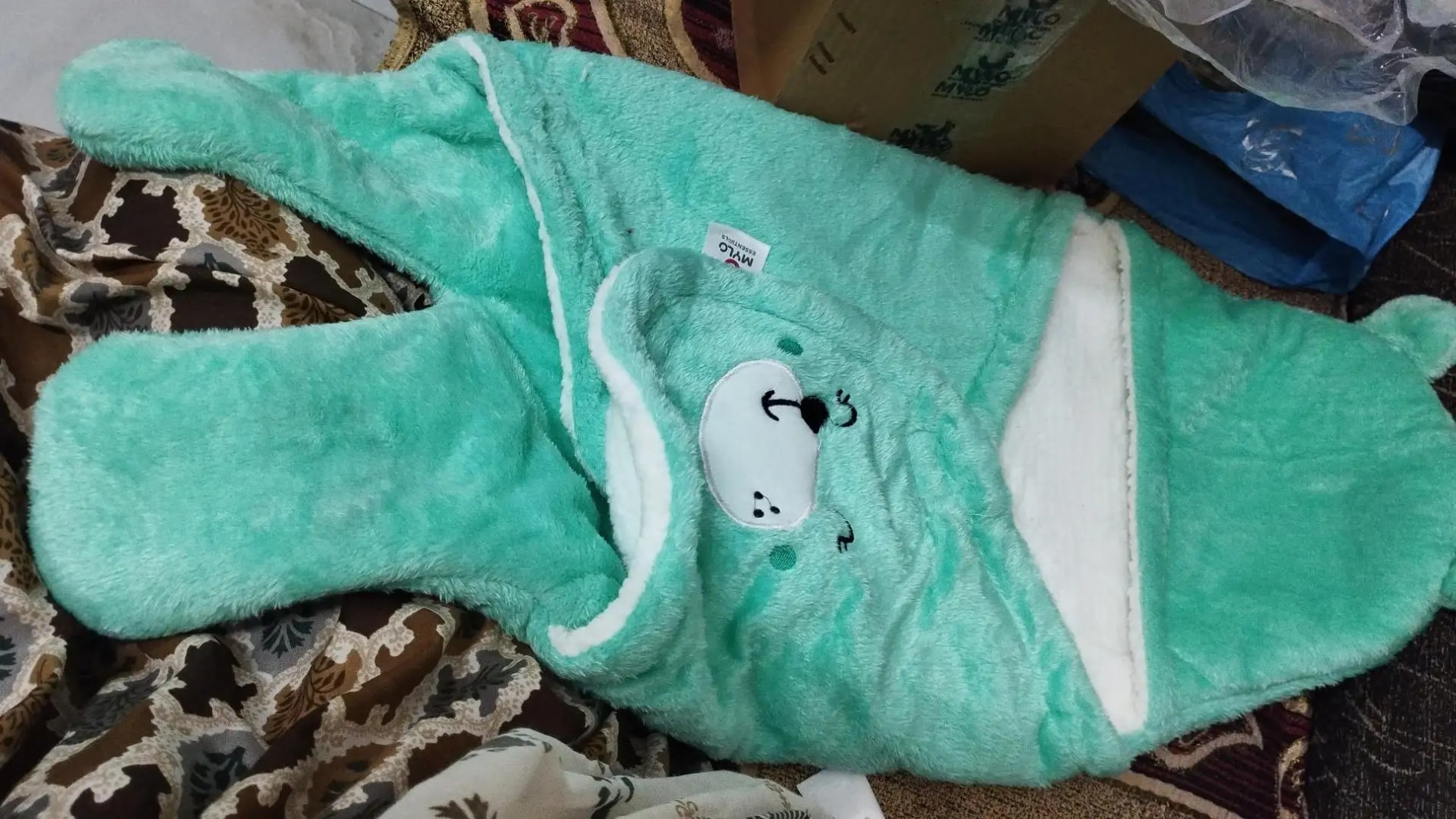 Baby Wrapper for New Born | Baby Swaddling Wrapper | 4-in-1 All Season AC Blanket cum Sleeping Bag for Baby 0-6 Months - Light Pink & Mint Green