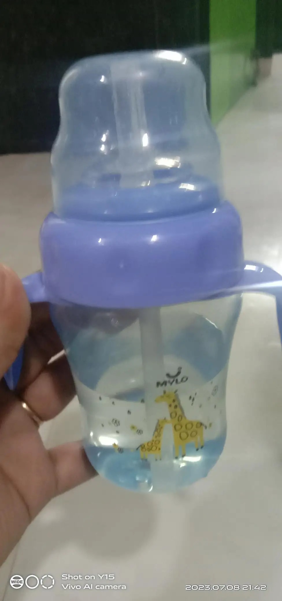 Baby Sipper | 2-in-1 Convertible Sipper with Spout & Straw | Sipper Bottle for Kids - 150ml - BPA-Free (Green)