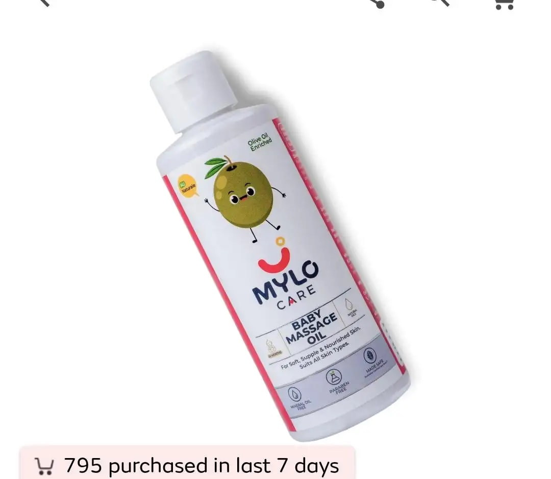 Baby Bath Essentials - Baby Body Wash & Shampoo (200 ml) and Mylo Care Baby Lotion (200 ml) | Tear Free Formulation | 24 Hours Moisturization
