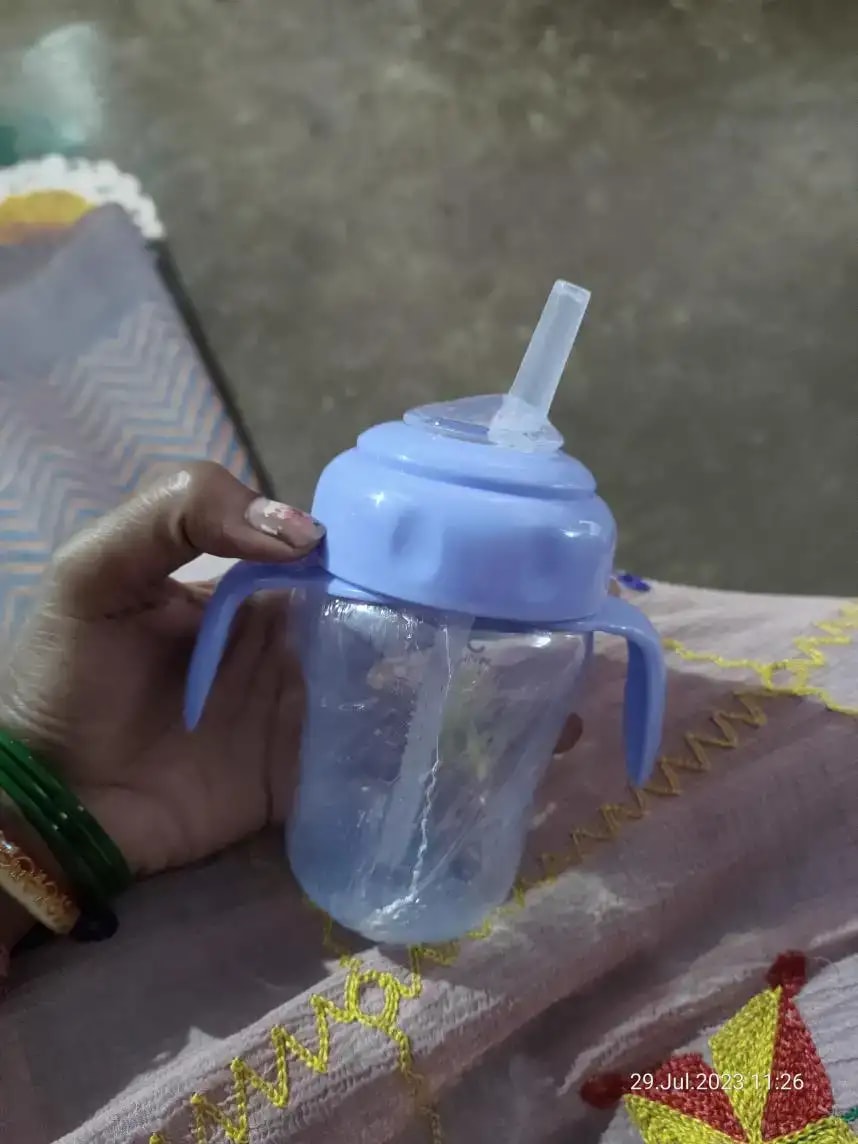 Baby Sipper | 2-in-1 Convertible Sipper with Spout & Straw | Sipper Bottle for Kids - 150ml - BPA-Free (Green)