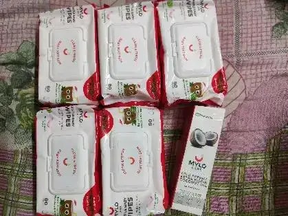 Gentle Baby Wipes With Lid - Organic Coconut Oil, Neem, Aloe Vera and Vitamin E | 98% Pure Water | Dermatologically Tested (Pack of 6) - 72 Wipes Per Pack