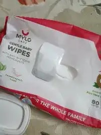 Gentle Baby Wipes With Lid - Organic Coconut Oil, Neem, Aloe Vera and Vitamin E | 98% Pure Water | Dermatologically Tested (Pack of 6) - 72 Wipes Per Pack
