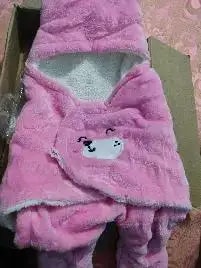 Baby Wrapper for New Born | Baby Swaddling Wrapper | 4-in-1 All Season AC Blanket cum Sleeping Bag for Baby 0-6 Months - Light Pink & Mint Green