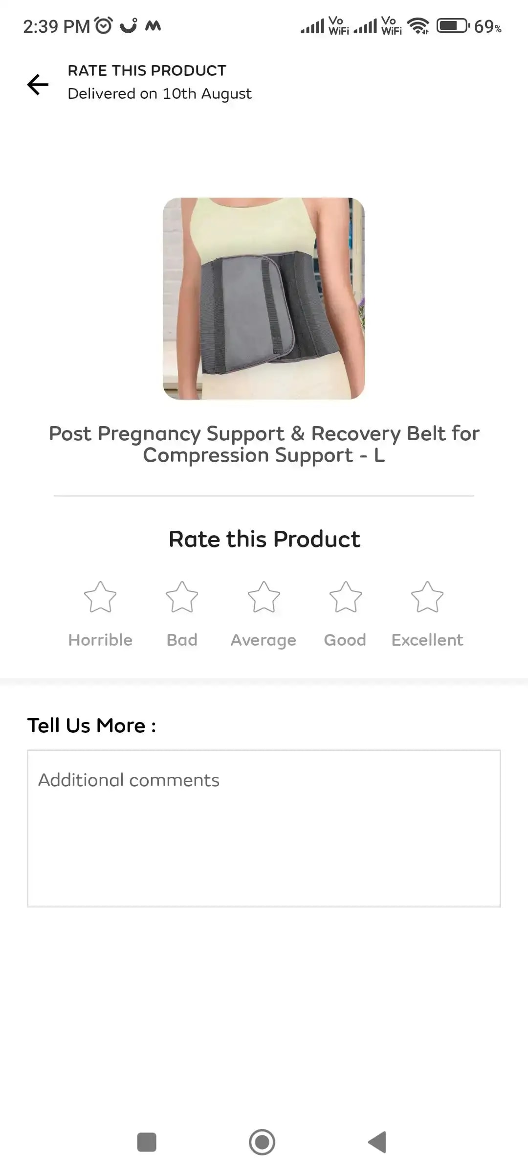 Post Pregnancy Belt After Delivery | Tightens Tummy | Improves Posture | Provides Back Support | Belly fat Loss Belt | Comfortable & Lightweight - M