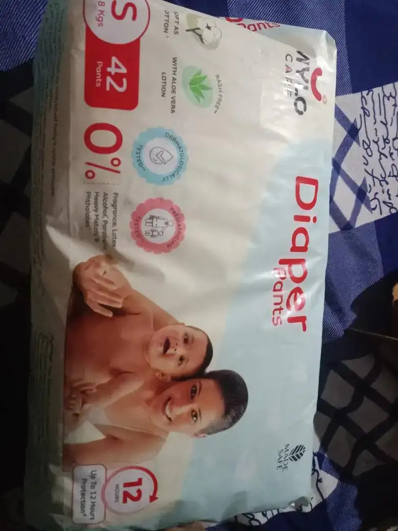 Mylo Baby New Born Diaper Pants | Up to 5Kgs | with Wetness Indicator | 92 Count