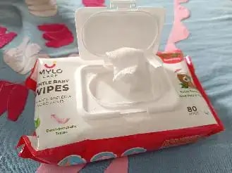 Gentle Baby Wipes With Lid - Organic Coconut Oil, Neem, Aloe Vera and Vitamin E | 98% Pure Water | Dermatologically Tested (Pack of 6) - 72 Wipes Per Pack