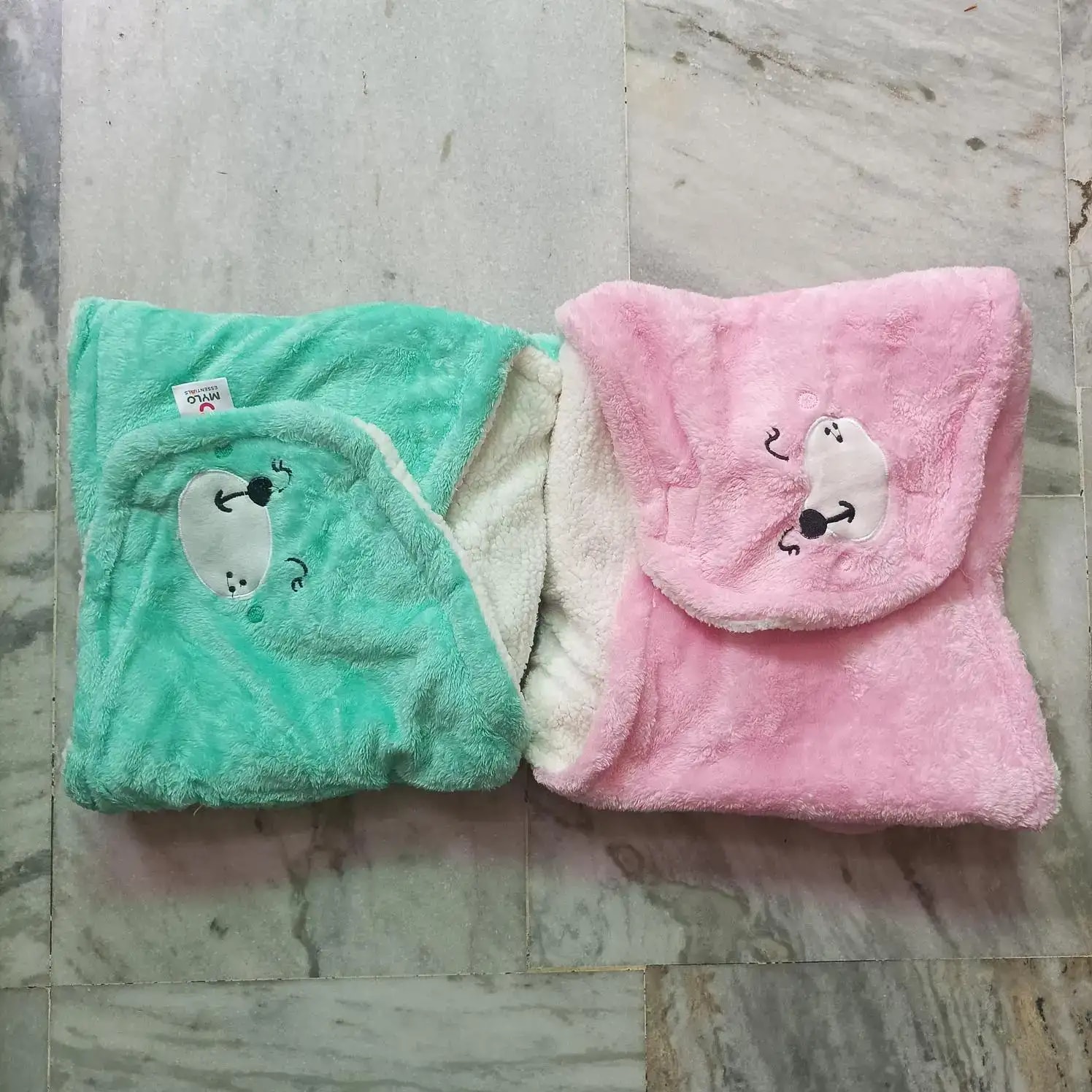 Baby Wrapper for New Born | Baby Swaddling Wrapper | 4-in-1 All Season AC Blanket cum Sleeping Bag for Baby 0-6 Months - Light Pink & Mint Green