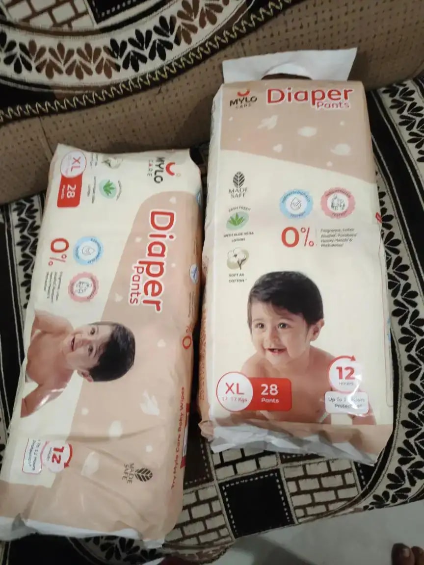 Monthly Diapering Super Saver Combo - Baby Diaper Pants Small (S) - (84 count) + Baby Wipes (Pack of 2)