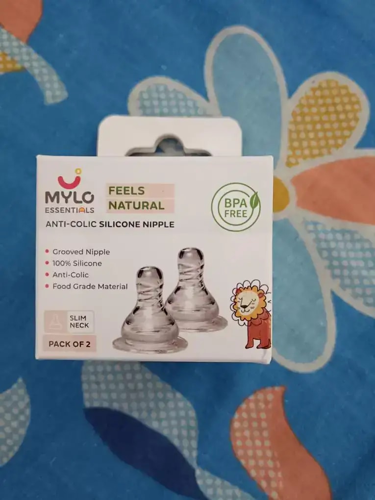 Feels Natural Anti Colic Fast (F) Flow Grooved Baby Nipple | BPA Free | Breast-Like Nipple | Food Grade Material | Wide Base for Better Latch | Can be Sterilized | Microwave Safe | Fits Most Standard Bottles - Pack of 2