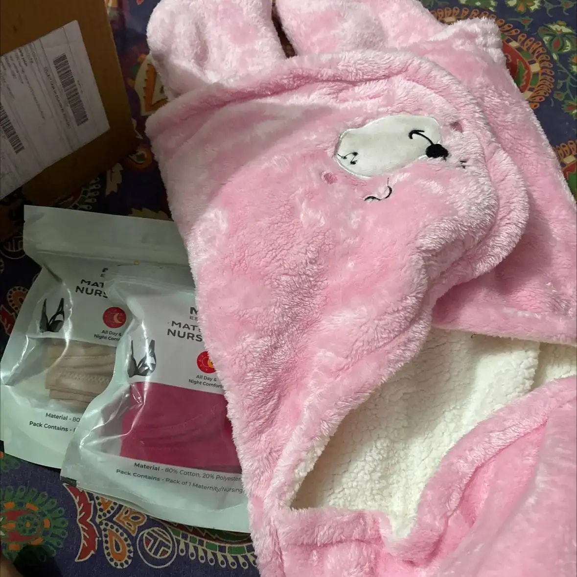 Baby Wrapper for New Born | Baby Swaddling Wrapper | 4-in-1 All Season AC Blanket cum Sleeping Bag for Baby 0-6 Months - Light Pink & Mint Green