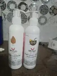 Baby Bath Essentials - Baby Body Wash & Shampoo (200 ml) and Mylo Care Baby Lotion (200 ml) | Tear Free Formulation | 24 Hours Moisturization