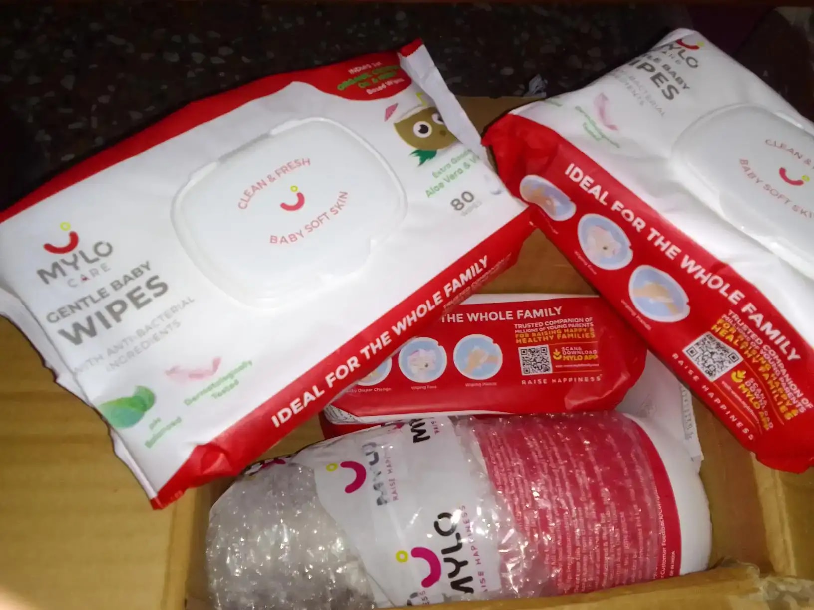 Gentle Baby Wipes With Lid - Organic Coconut Oil, Neem, Aloe Vera and Vitamin E | 98% Pure Water | Dermatologically Tested (Pack of 6) - 72 Wipes Per Pack