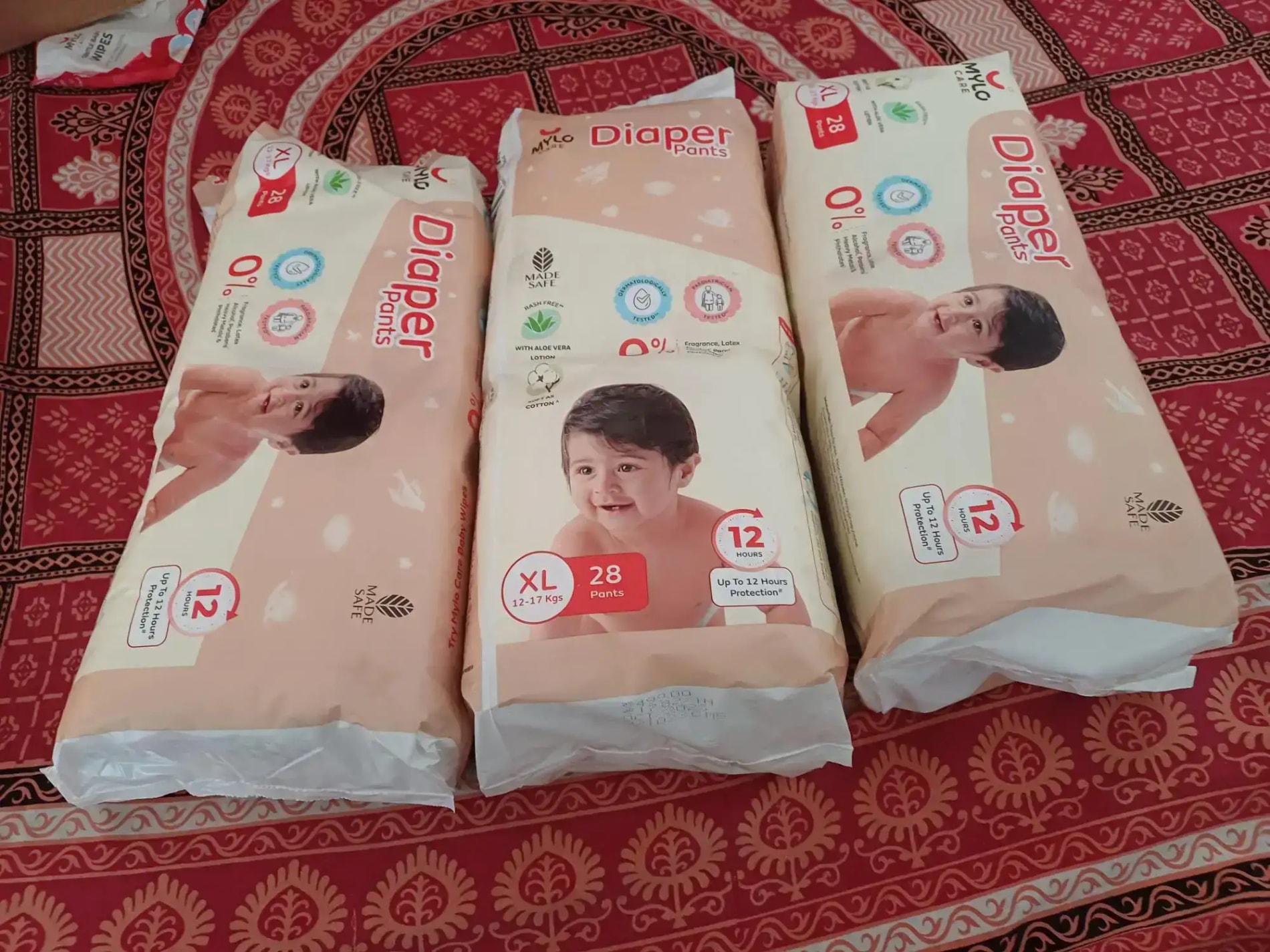 Mylo Baby New Born Diaper Pants | Up to 5Kgs | with Wetness Indicator | 92 Count