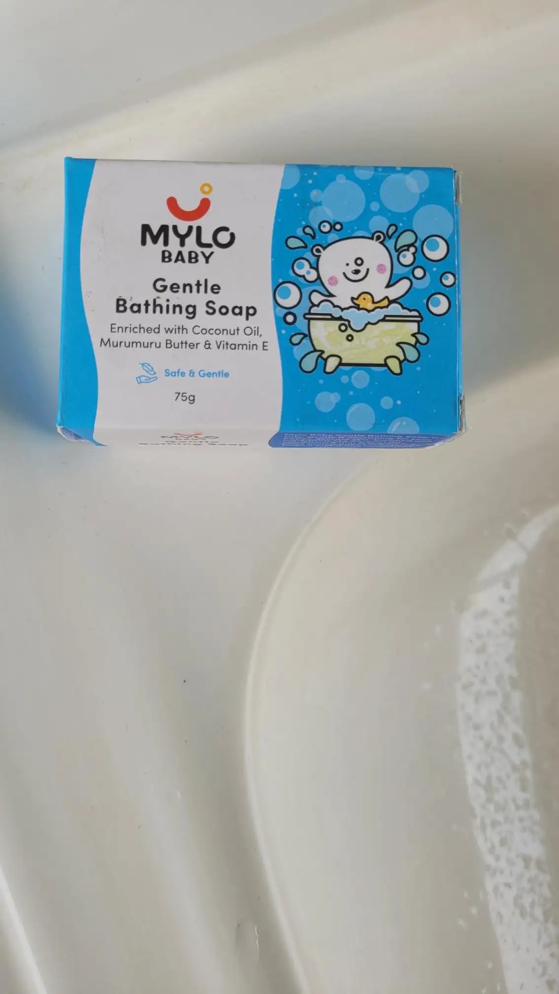Mylo Baby Soap 75g - For 0-3 years with Vitamin E, Murumuru Butter, Jojoba Oil & Coconut Oil  - Pack of 3