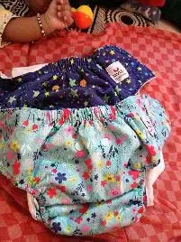 Adjustable Washable & Reusable Cloth Diaper With Absorbent Insert Pad (3M-3Y) | Oeko-Tex Certified - Rainbow, Floral Spring & Heart Doodles