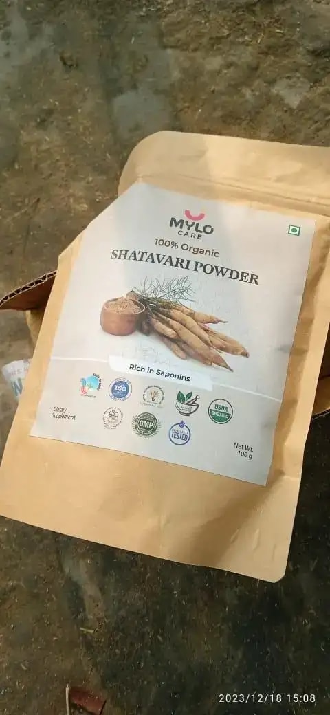 Mylo Care Shatavari Powder for Women | Improves Lactation | Promotes Hormonal Balance | Relieves Stress & Anxiety | Clinically Tested - 200 gm