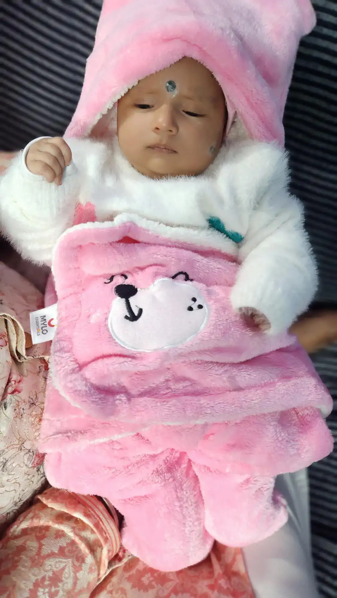 Baby Wrapper for New Born | Baby Swaddling Wrapper | 4-in-1 All Season AC Blanket cum Sleeping Bag for Baby 0-6 Months - Light Pink & Mint Green