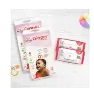 Monthly Diapering Super Saver Combo - Baby Diaper Pants Small (S) - (84 count) + Baby Wipes (Pack of 2)