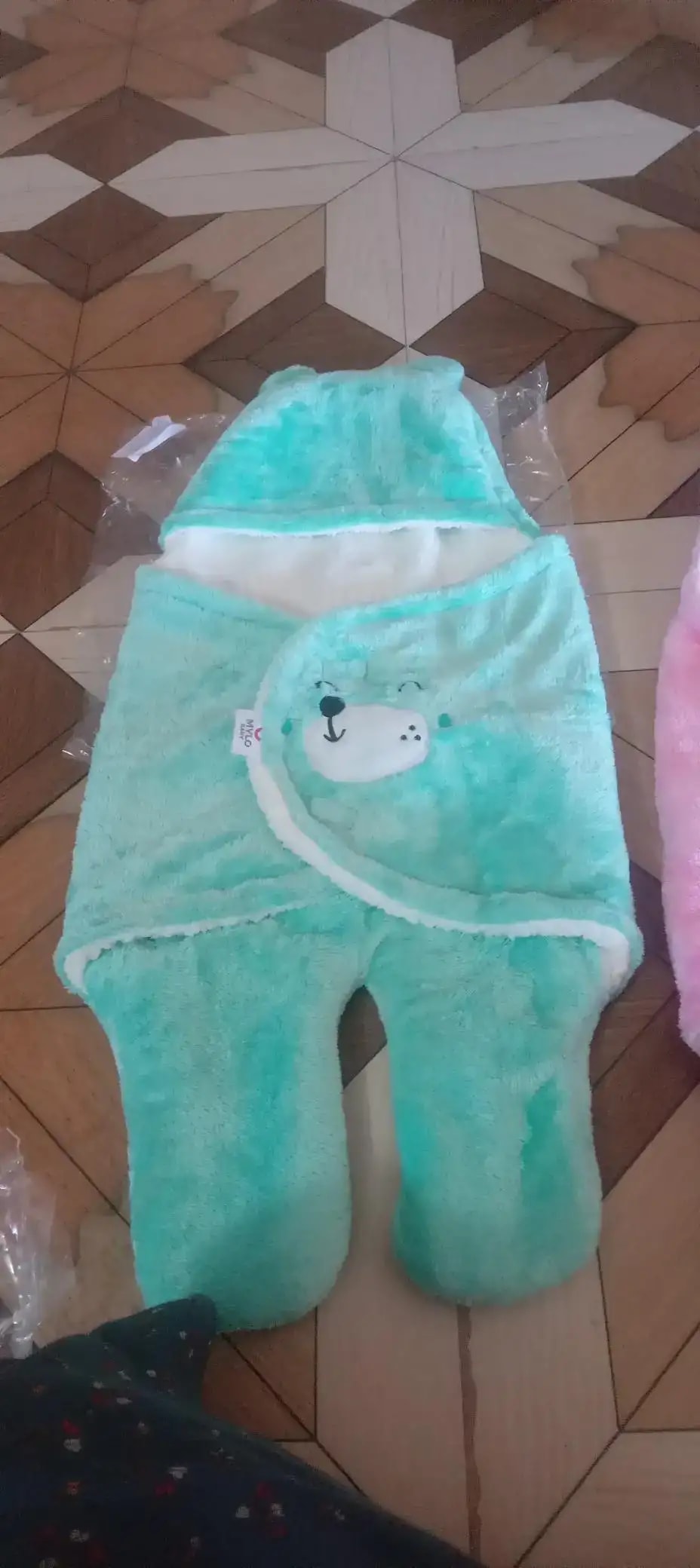 Baby Wrapper for New Born | Baby Swaddling Wrapper | 4-in-1 All Season AC Blanket cum Sleeping Bag for Baby 0-6 Months - Light Pink & Mint Green
