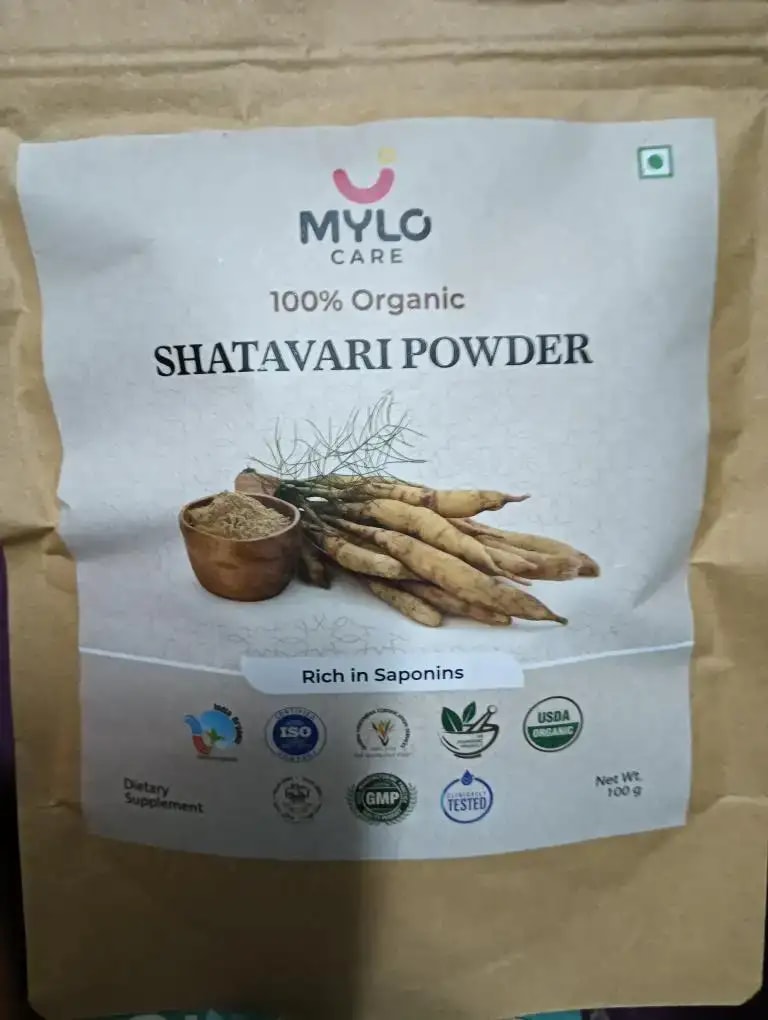 Mylo Care Shatavari Powder for Women | Improves Lactation | Promotes Hormonal Balance | Relieves Stress & Anxiety | Clinically Tested - 200 gm