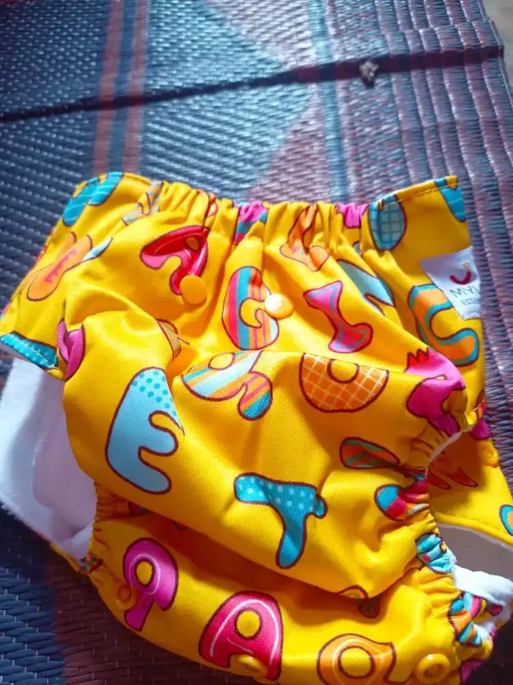 Adjustable Washable & Reusable Cloth Diaper With Absorbent Insert Pad (3M-3Y) | Oeko-Tex Certified - Rainbow, Floral Spring & Heart Doodles