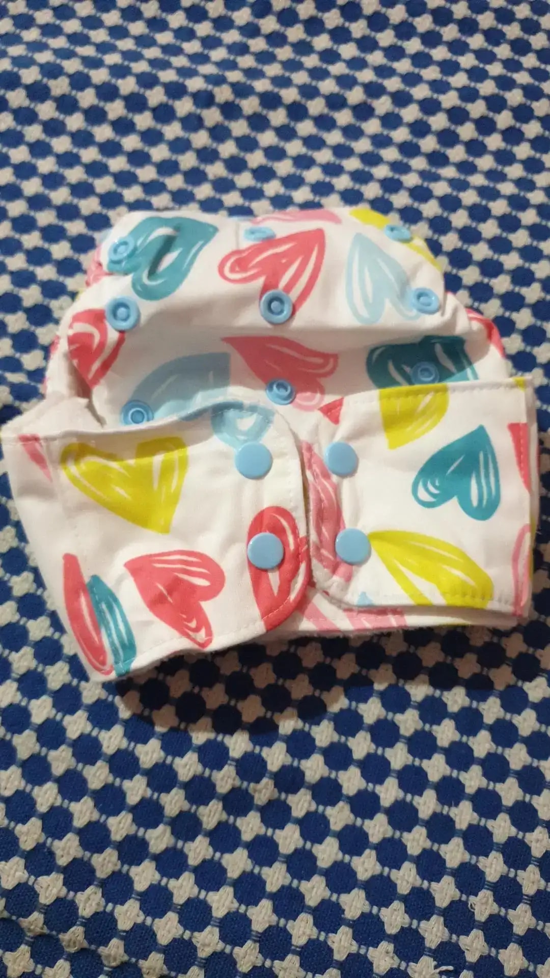 Adjustable Washable & Reusable Cloth Diaper With Absorbent Insert Pad (3M-3Y) | Oeko-Tex Certified - Rainbow, Floral Spring & Heart Doodles