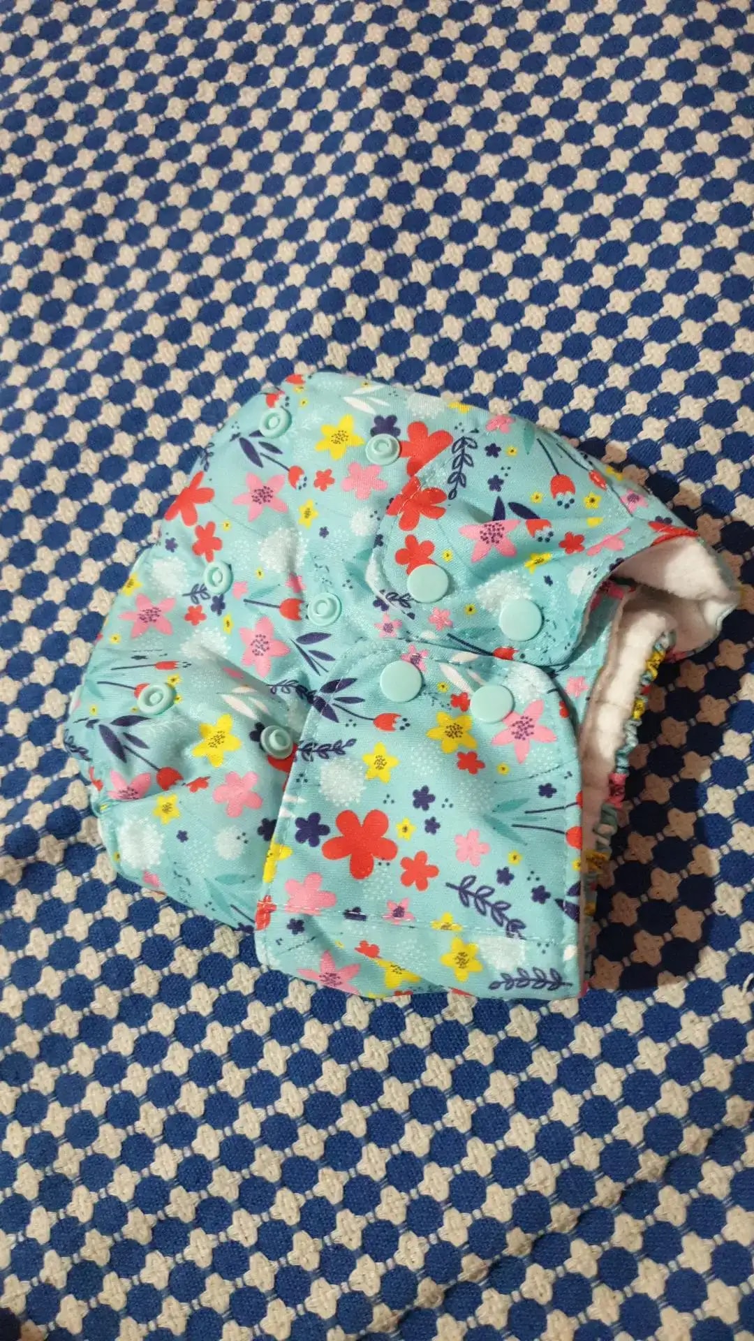 Adjustable Washable & Reusable Cloth Diaper With Absorbent Insert Pad (3M-3Y) | Oeko-Tex Certified - Rainbow, Floral Spring & Heart Doodles