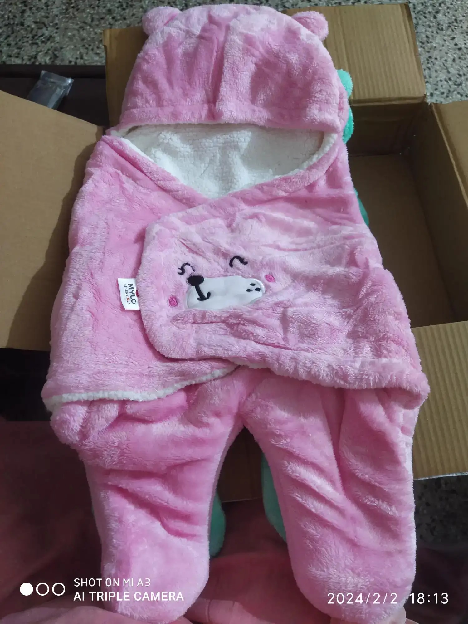 Baby Wrapper for New Born | Baby Swaddling Wrapper | 4-in-1 All Season AC Blanket cum Sleeping Bag for Baby 0-6 Months - Light Pink & Mint Green