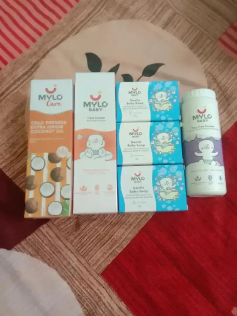 Mylo Baby Soap 75g - For 0-3 years with Vitamin E, Murumuru Butter, Jojoba Oil & Coconut Oil  - Pack of 3