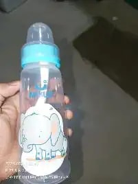 2-in-1 Baby Feeding Bottle | BPA Free with Anti-Colic Nipple & Spoon | Easy Flow Neck Design - Lion & Giraffe 125ml & 250ml