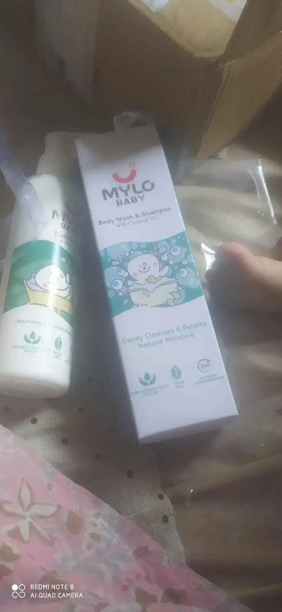 Baby Bath Essentials - Baby Body Wash & Shampoo (200 ml) and Mylo Care Baby Lotion (200 ml) | Tear Free Formulation | 24 Hours Moisturization