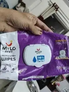 Gentle Baby Wipes With Lid - Organic Coconut Oil, Neem, Aloe Vera and Vitamin E | 98% Pure Water | Dermatologically Tested (Pack of 6) - 72 Wipes Per Pack