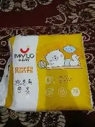Mylo Baby New Born Diaper Pants | Up to 5Kgs | with Wetness Indicator | 92 Count