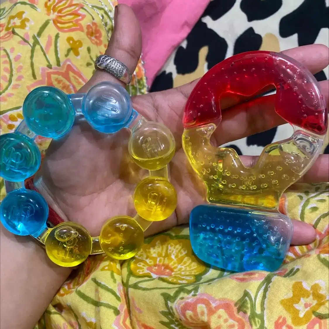 Teether for Kids | Relieves Sore Teething Gums | BPA Free, Food Grade & Non Toxic | ISI Marked | Easy to Hold | Pack of 4 - 2 Ring + 2 Hot Air Balloon