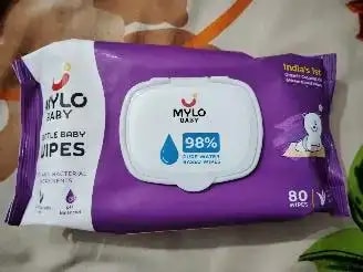 Gentle Baby Wipes With Lid - Organic Coconut Oil, Neem, Aloe Vera and Vitamin E | 98% Pure Water | Dermatologically Tested (Pack of 6) - 72 Wipes Per Pack