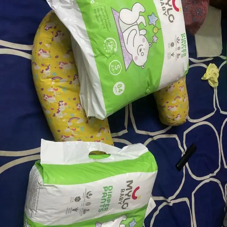 Mylo Baby New Born Diaper Pants | Up to 5Kgs | with Wetness Indicator | 92 Count