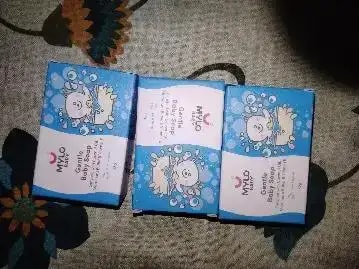 Mylo Baby Soap 75g - For 0-3 years with Vitamin E, Murumuru Butter, Jojoba Oil & Coconut Oil  - Pack of 3