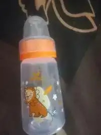 2-in-1 Baby Feeding Bottle | BPA Free with Anti-Colic Nipple & Spoon | Easy Flow Neck Design - Lion & Giraffe 125ml & 250ml