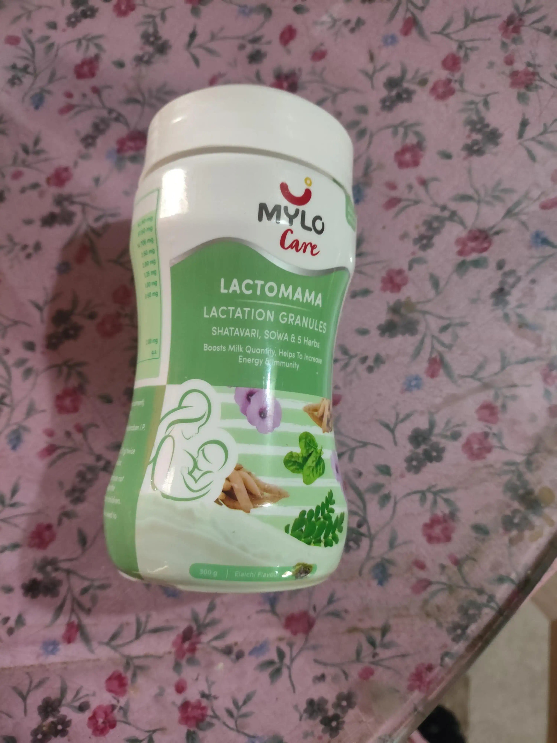 Mylo LactoMama ™ | With Shatavari, Sowa & 5 herbs | Natural Supplement for Boosting Breast Milk | 100% Natural Ingredients | 300g | Pack of 2 | Elaichi
