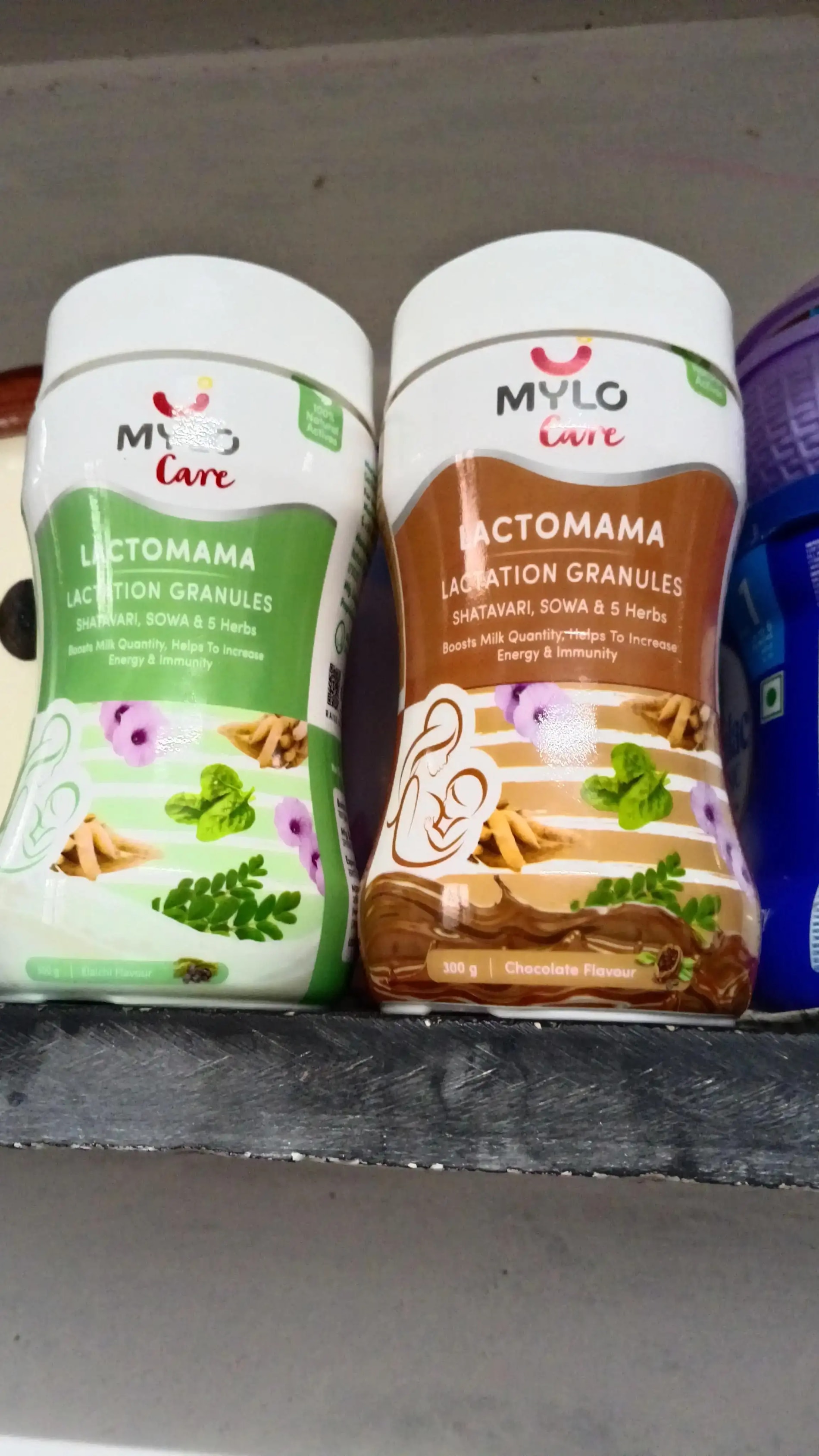 Mylo LactoMama ™ | With Shatavari, Sowa & 5 herbs | Natural Supplement for Boosting Breast Milk | 100% Natural Ingredients | 300g | Pack of 2 | Elaichi