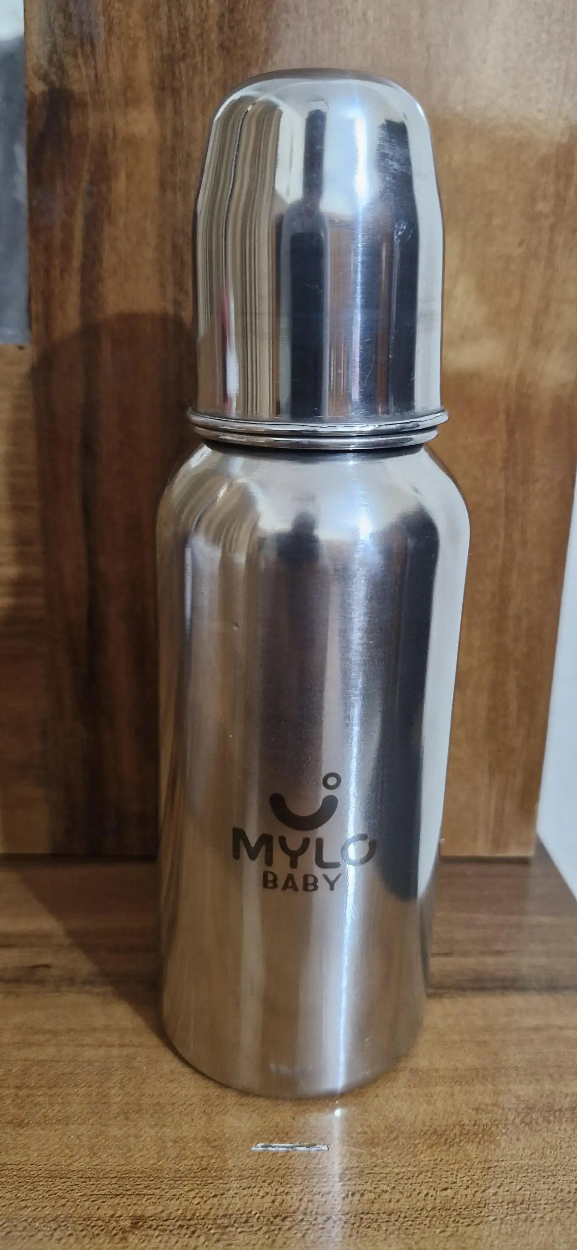 Stainless Steel Feeding Bottle | BPA Free | Anti-Colic | 100% Food Grade | Feels Natural Baby Bottle | Non-toxic Rust Free - 140 ml