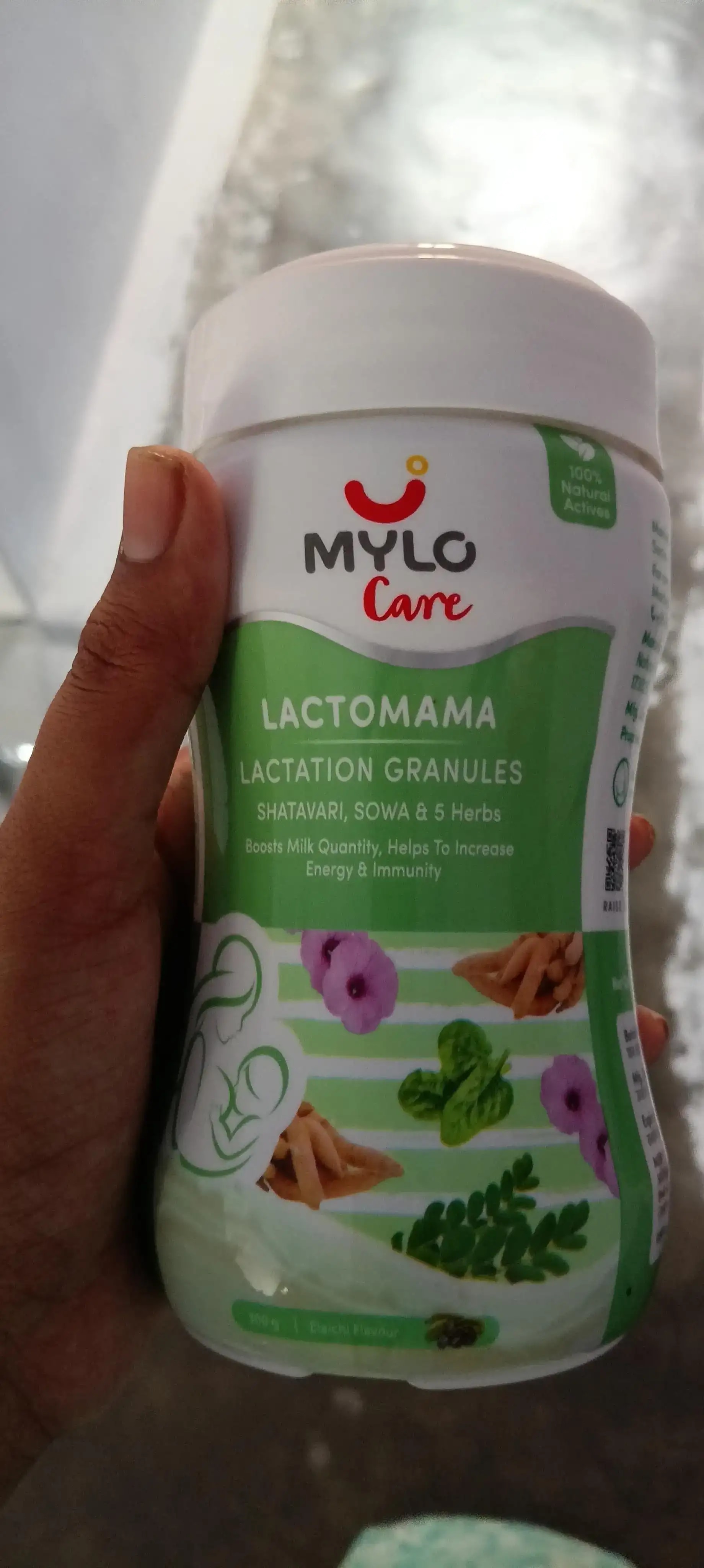 Mylo LactoMama ™ | With Shatavari, Sowa & 5 herbs | Natural Supplement for Boosting Breast Milk | 100% Natural Ingredients | 300g | Pack of 2 | Elaichi