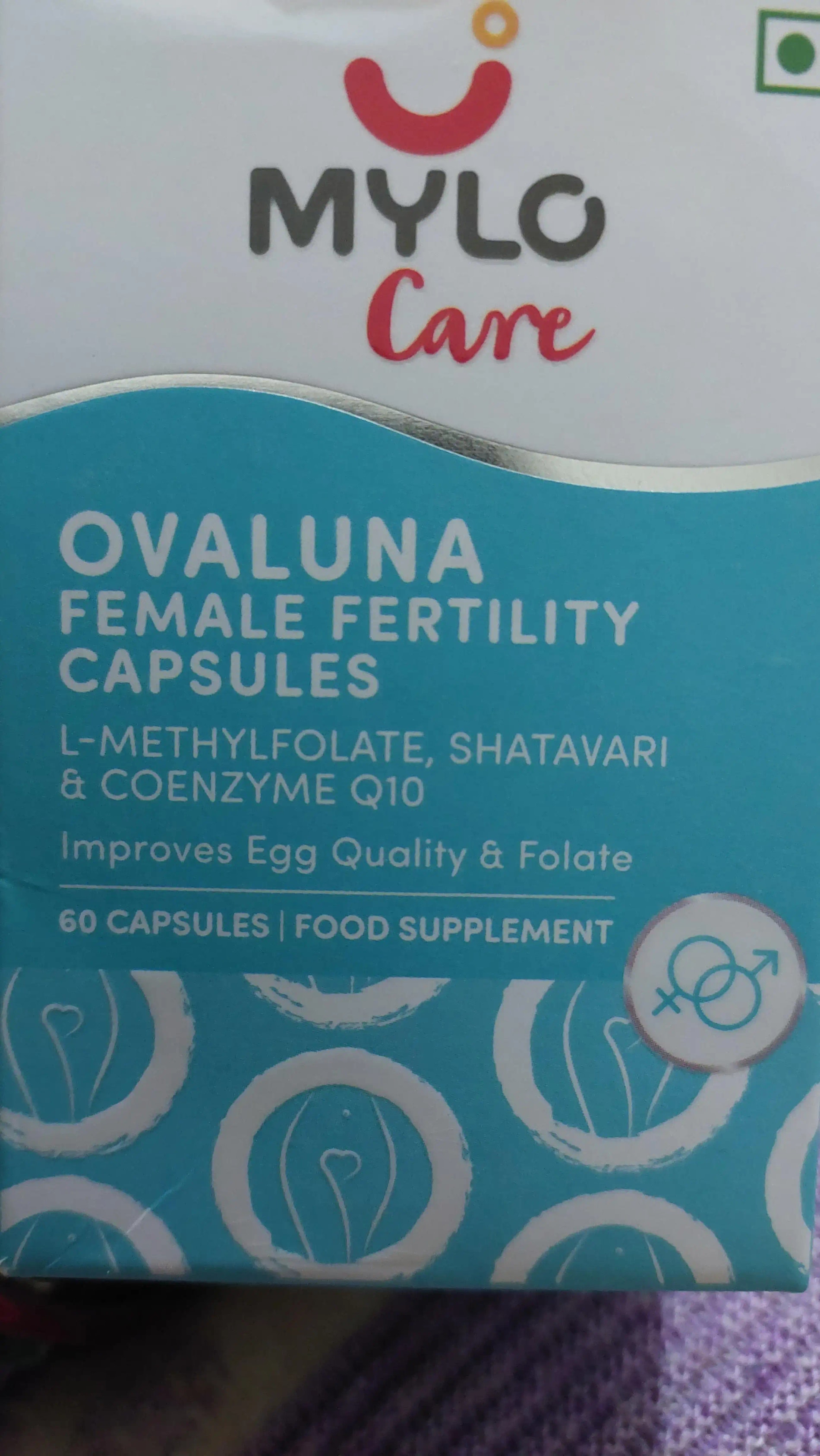 Mylo Ovaluna Conception Fertility Tablets for Women | Prenatal Vitamins | Promote Natural Conception | Improve egg quality, Hormone Balance, Cycle Consistency | Aid Ovulation | 60 Vegetarian Capsules - Pack of 3