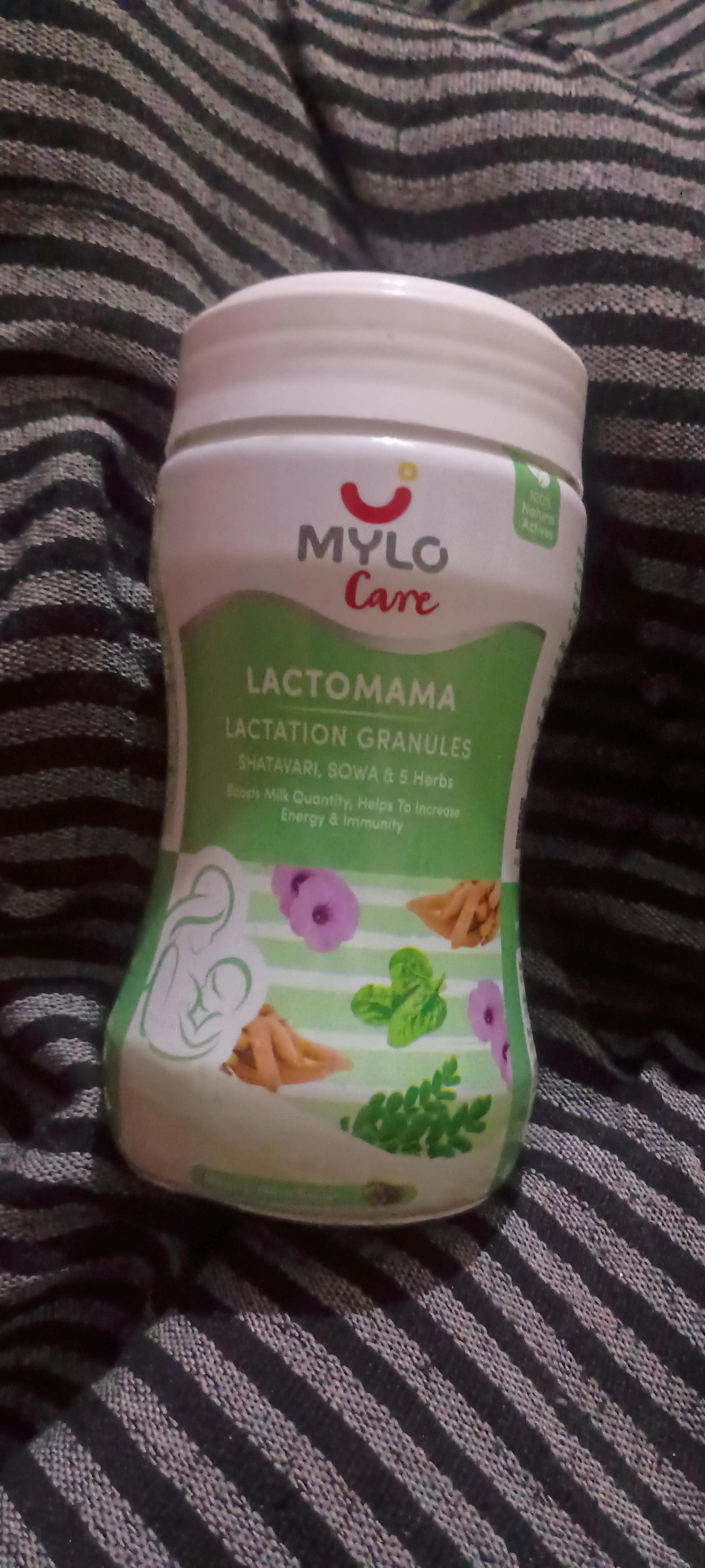 Mylo LactoMama ™ | With Shatavari, Sowa & 5 herbs | Natural Supplement for Boosting Breast Milk | 100% Natural Ingredients | 300g | Pack of 2 | Elaichi