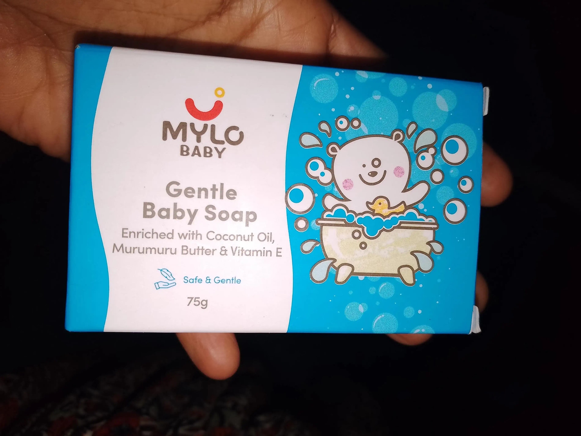 Mylo Baby Soap 75g - For 0-3 years with Vitamin E, Murumuru Butter, Jojoba Oil & Coconut Oil  - Pack of 3