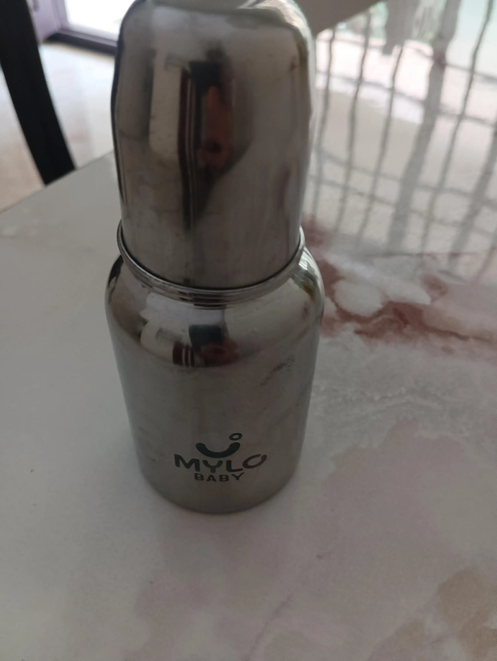 Stainless Steel Feeding Bottle | BPA Free | Anti-Colic | 100% Food Grade | Feels Natural Baby Bottle | Non-toxic Rust Free - 140 ml