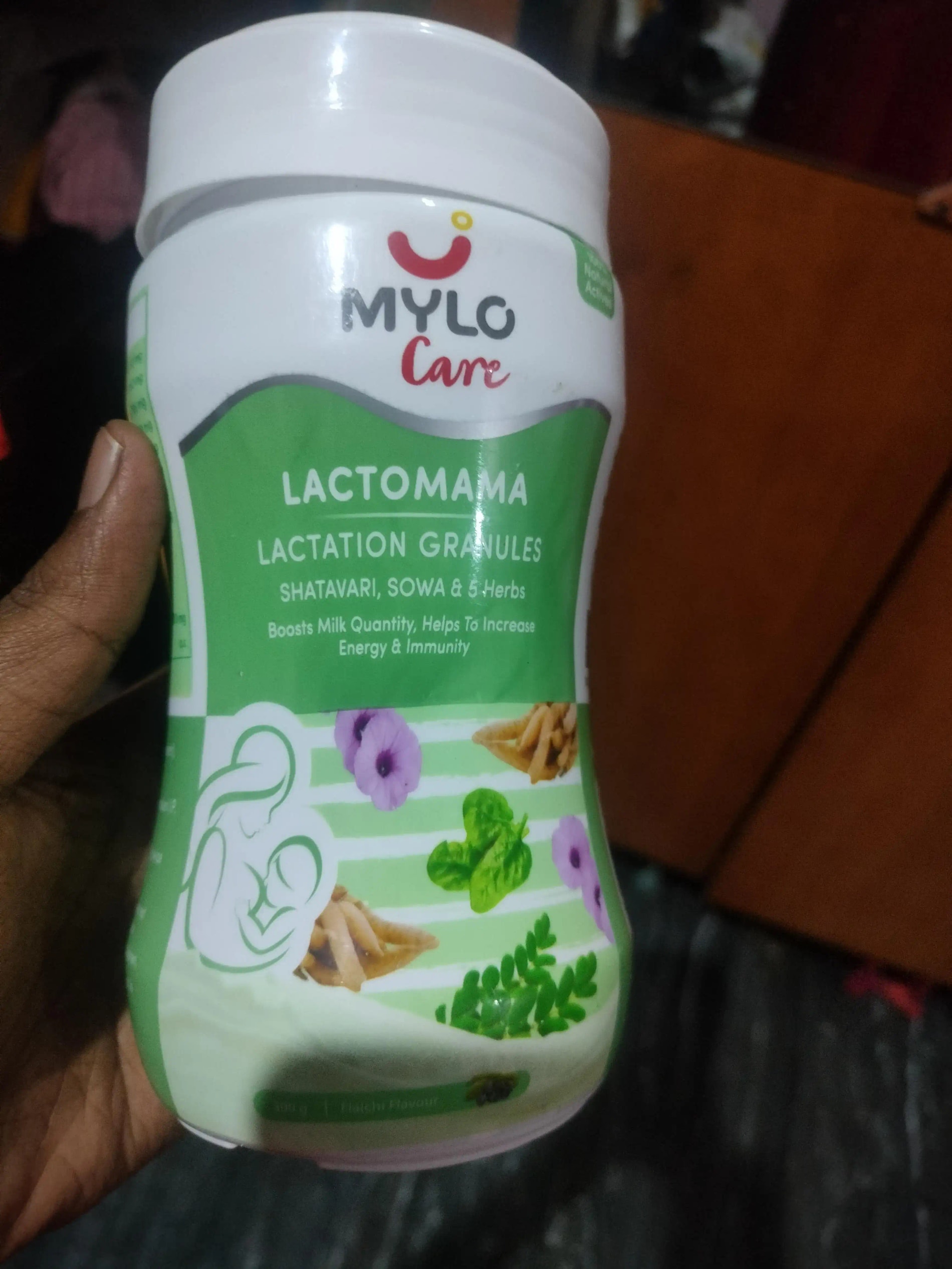 Mylo LactoMama ™ | With Shatavari, Sowa & 5 herbs | Natural Supplement for Boosting Breast Milk | 100% Natural Ingredients | 300g | Pack of 2 | Elaichi
